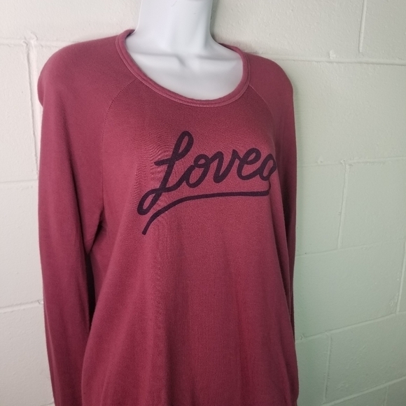 Sundry LOVED wine pullover sweatshirt - Picture 3 of 7